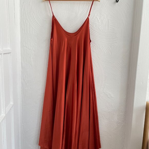 Silk + Salt "Go with the Flow" Maxi Dress - Burnt Orange - Picture 2 of 8